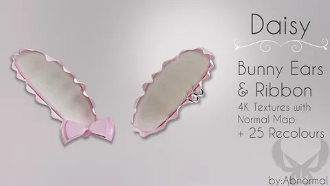 Daisy Bunny Ears & Ribbon - Blender 3d models