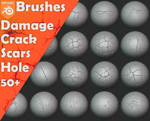 Damage Brushes - Blender sculpting brushes
