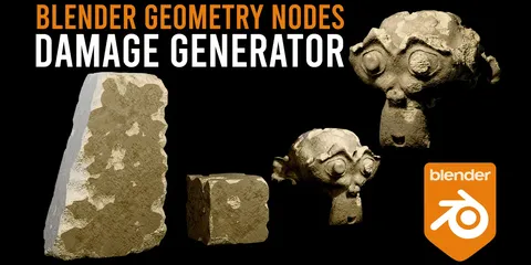 Damage Generator - Blender geometry nodes