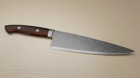 Damascus Steel Knife - Blender 3d models