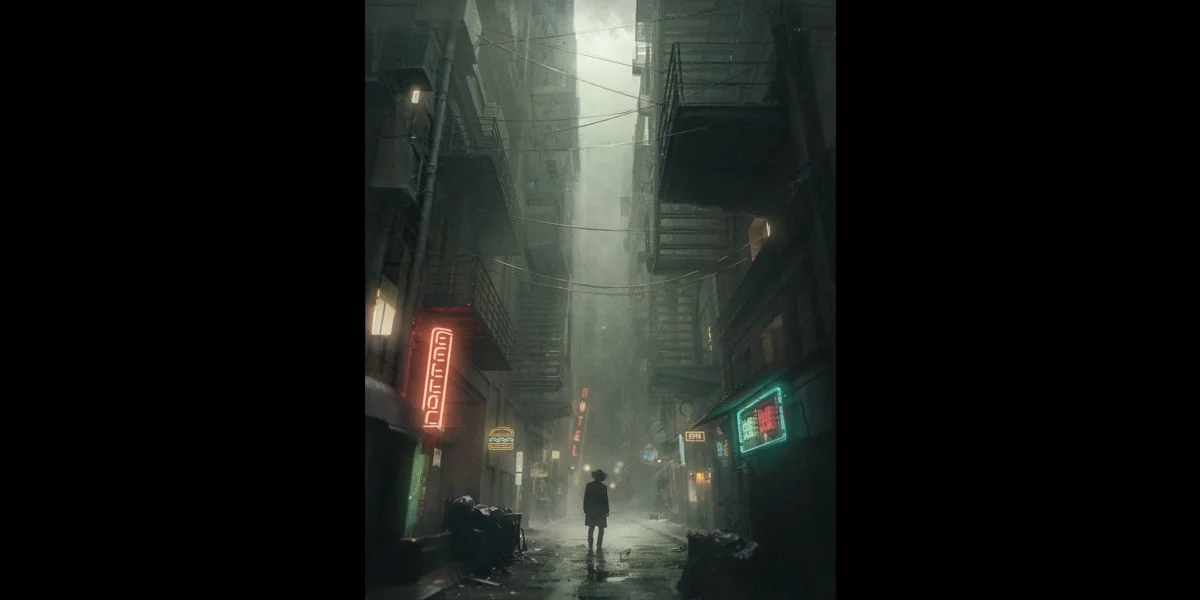 Dark Alley Scene Cinematic Workflow screenshot 2