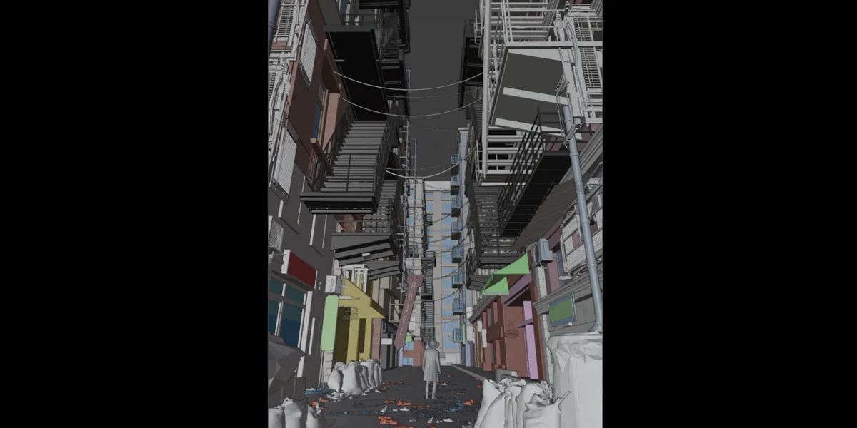 Dark Alley Scene Cinematic Workflow screenshot 6