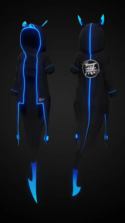 Dark Neon Cloak - Blender 3d models