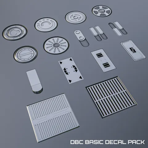 DBC Basic Subset Decal Pack - Blender textures & materials