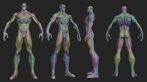 DC Hero Character Blockout - Blender 3d models