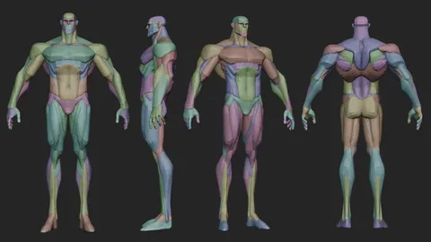 DC Justice Character Blockout - Blender 3d models