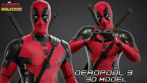 Deadpool 3 Model - Blender 3d models