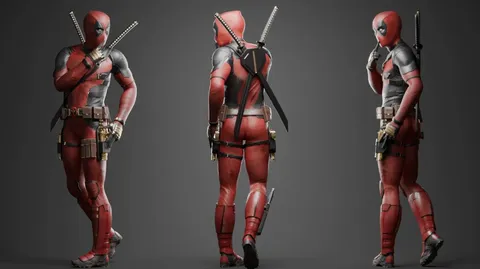 Deadpool Highres Model - Blender 3d models