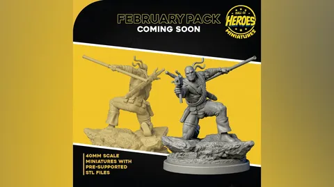 Deathstroke Miniature - Blender 3d models