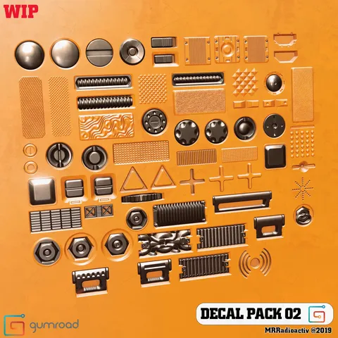 Decal Pack 02 - Blender textures & materials