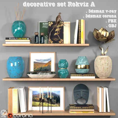 Decorative Set A - Blender 3d models