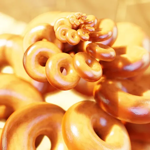 Infinitely Looping Donuts - Blender geometry nodes