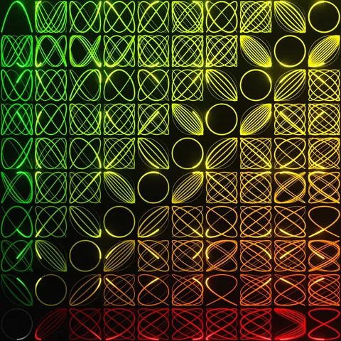 Lissajous Curve Table - Blender geometry nodes