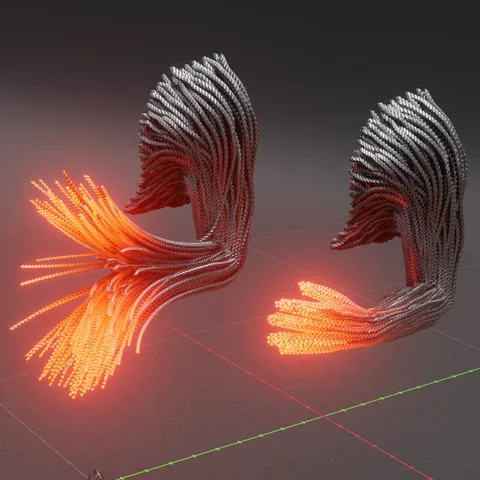 Robot Cable Arm - Blender geometry nodes