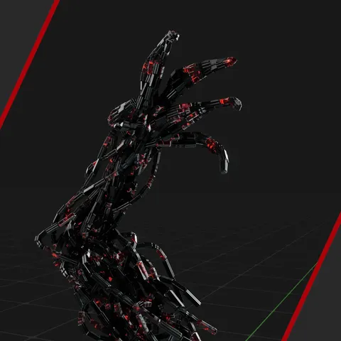 Robot Cable Arm - Blender geometry nodes