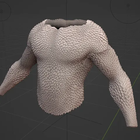 Scale Armor Setup - Blender geometry nodes