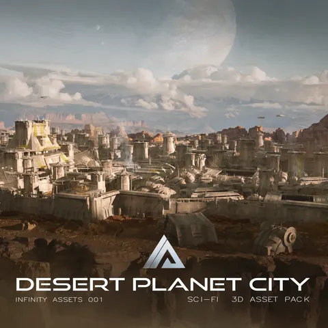 Desert Planet City - Blender 3d models