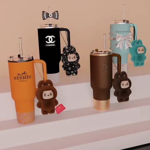 Designer Labubu Tumbler Set - Blender 3d models