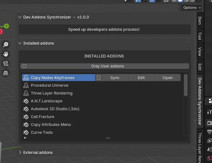 Dev Addons Synchronizer screenshot 2