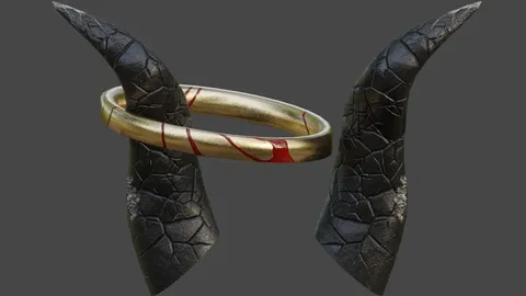 Devil Or Angel Horns - Blender 3d models