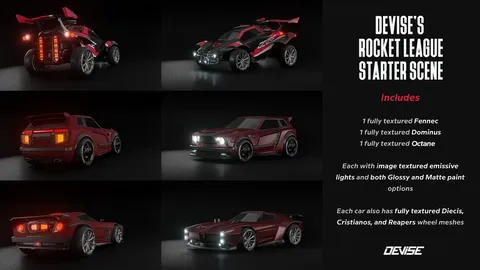 Rocket League Starter Scene - Blender 3d models