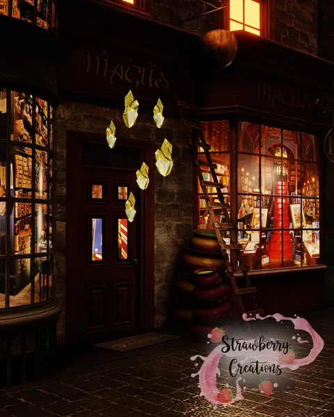 Diagon Alley and Knockturn - Blender scenes