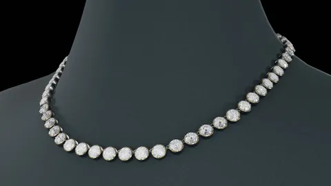 Diamond Necklace Scene - Blender scenes