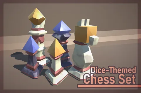 Dice Chess Pieces - Blender 3d models