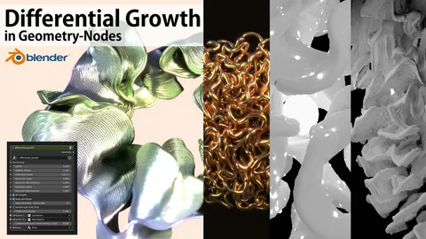 Differential Growth - Blender geometry nodes