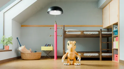 Digimon Kid's Room - Blender scenes