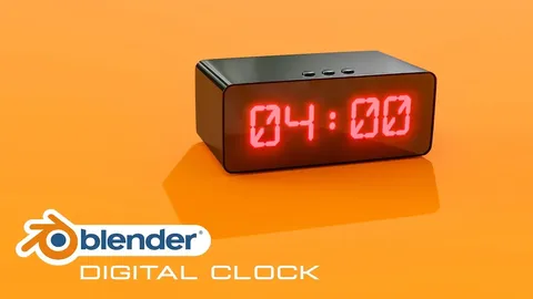 Digital Clock - Blender scenes