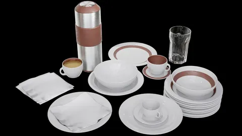Dinner Set - Blender 3d models