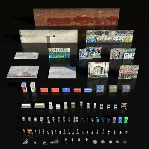 Dirty Streets - Blender 3d models