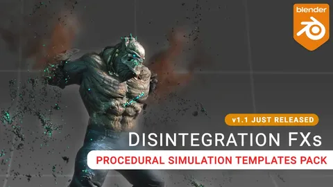 Disintegration FXs - Blender geometry nodes