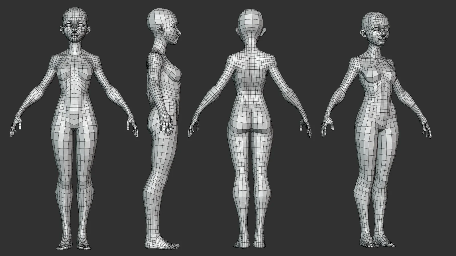 Disney Female Lowpoly Basemesh screenshot 2