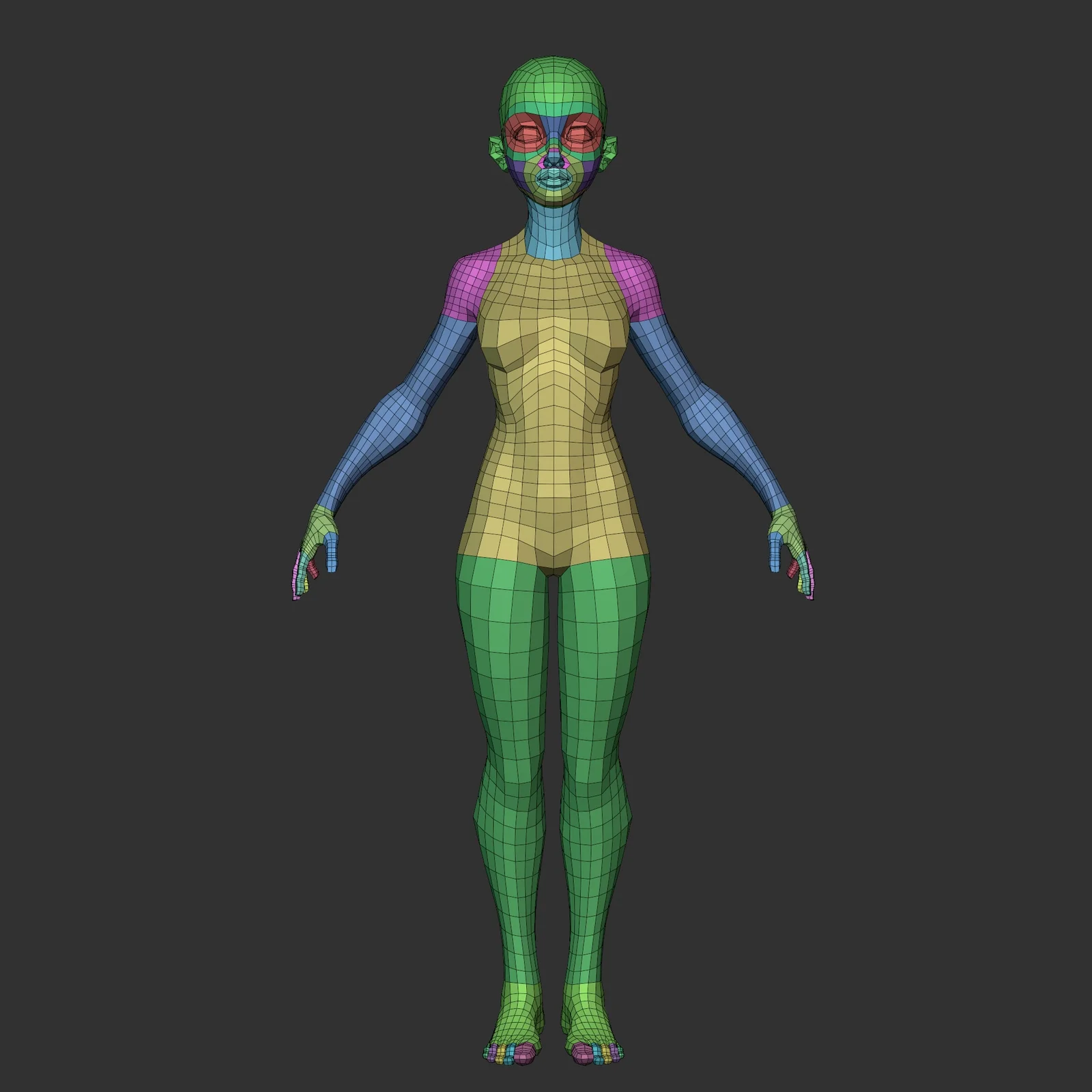 Disney Female Lowpoly Basemesh screenshot 6