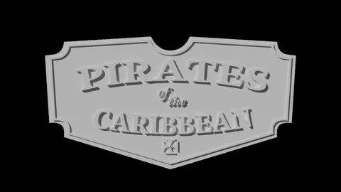 Pirates of the Caribbean Plaque - Blender 3d models
