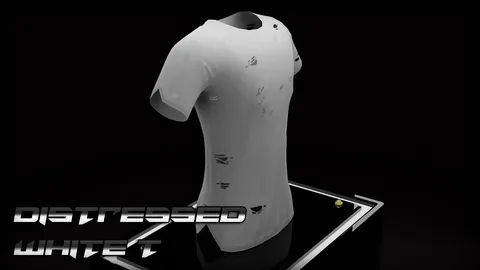 Distressed White T - Blender 3d models