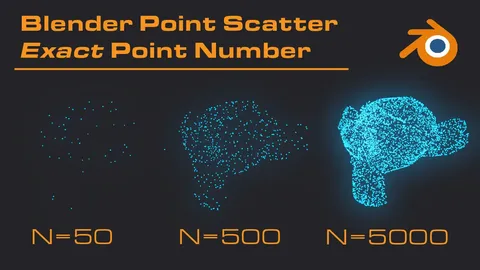 Distribute N Points On Faces - Blender geometry nodes
