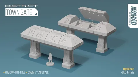 District Town Gate - Blender 3d models