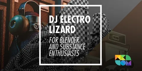 DJ Electro Lizard - Blender scenes