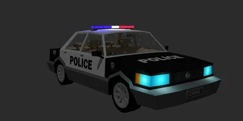 DM Police Car - Blender 3d models