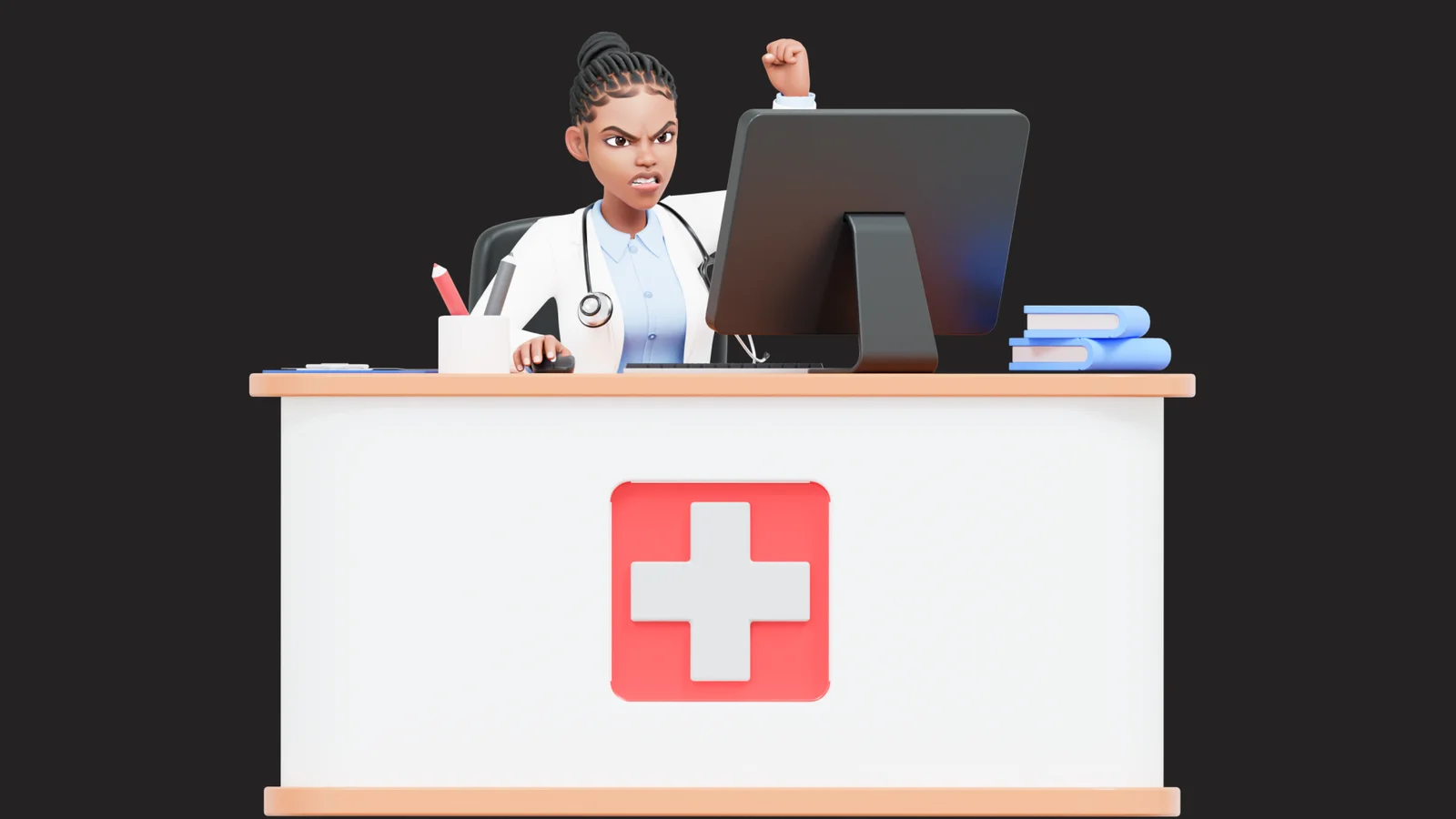 Cartoon Black Female Doctor screenshot 3