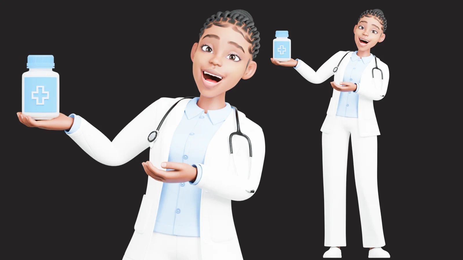 Cartoon Black Female Doctor screenshot 4