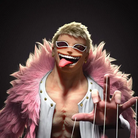 Doflamingo Bust - Blender 3d models