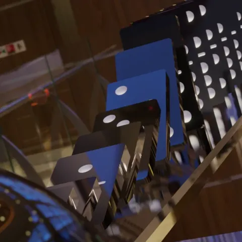 Domino Simulation - Blender scenes