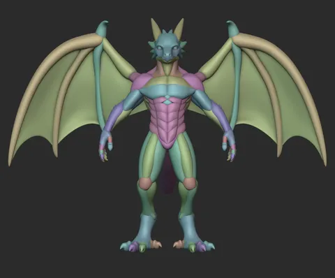 Dragon Character Blockout - Blender 3d models
