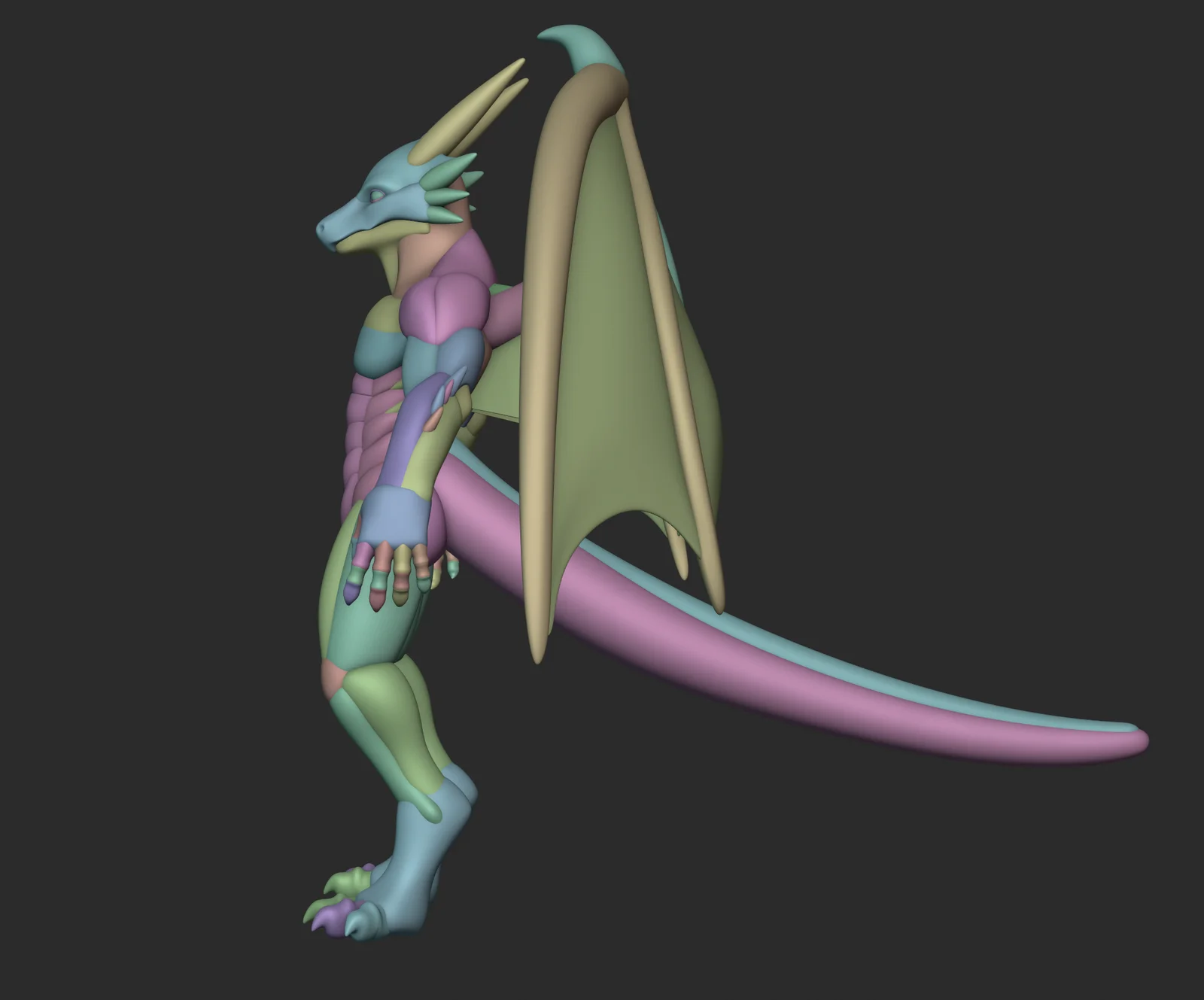 Dragon Character Blockout screenshot 2
