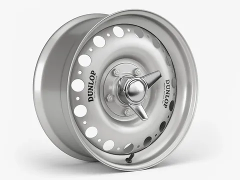 Dunlop D-Type Wheel - Blender 3d models