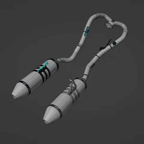 DVR Twin Exhaust System - Blender 3d models